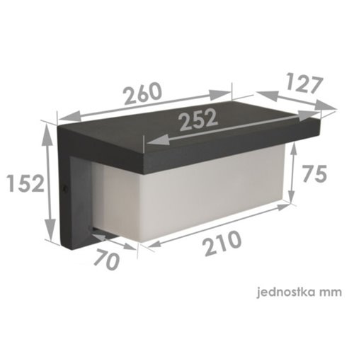 Kinkiet elewacyjny NEELY 12W 4000K czarny