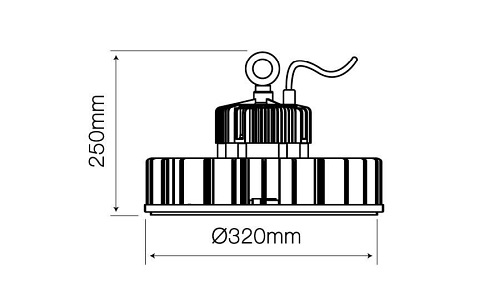 Lampa LED line UFO T 220-240V 200W 26000LM 4000K 90°