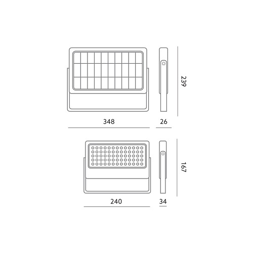 Naświetlacz SOLAR LED MHCS 10W - Biała Neutralna