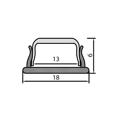 Profil LED elastyczny FLEX anodowany z kloszem - 2 metry