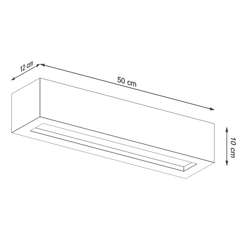 Kinkiet ścienny VEGA 50 2xE27 beton