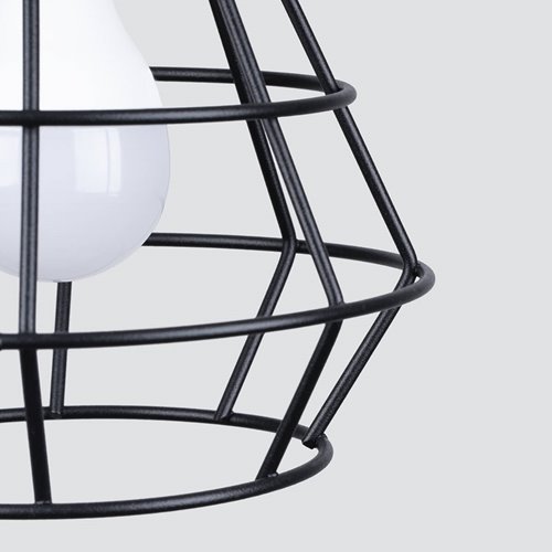 Lampa wisząca designerska SUBA 4xE27 czarna