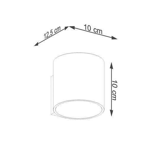 Kinkiet góra-dół cylinder ORBIS 1xG9 złoty