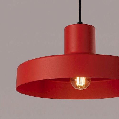 Lampa wisząca klasyczna Bilo 1xE27 czerwona