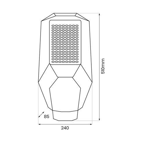 Latarnia Uliczna Solarna Kobra 1700lm 6500K