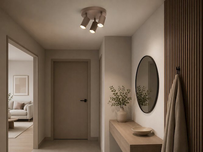 Lampa sufitowa okrągła z refletorami 3xGU10 Lucilla beżowa