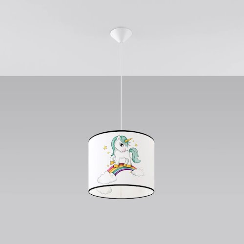 Lampa wisząca dziecięca Unicorn 30 1xE27 wielokolorowa