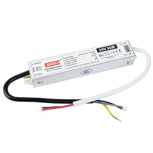 Zasilacz LED 24V IP67 wodoodporny 36W 1,5A 5 lat gw.