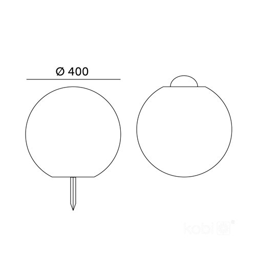 Lampa solarna Kula LED 5W 40cm RGBW z pilotem