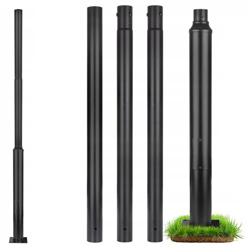 Słup oświetleniowy SQ 4m 76mm 20x20cm czarny