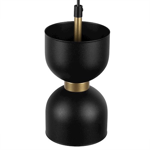Lampa wisząca klepsydra Kai GX53 czarno-złota