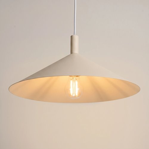 Lampa wisząca stożkowy klosz Nox 40cm 1xE27 beżowa
