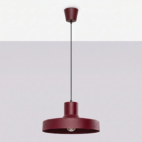 Lampa wisząca klasyczna Bilo 1xE27 burgundowa