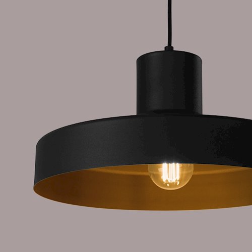 Lampa wisząca klasyczna Bilo 1xE27 czarna