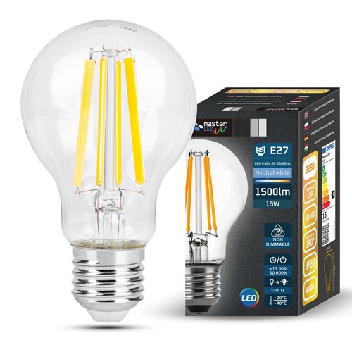 Żarówka LED E27 8W 800lm FILAMENT - biała ciepła 3000K