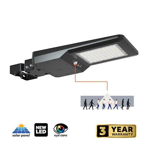 Lampa uliczna solarna z czujnikiem Street 40W 6000lm CCT
