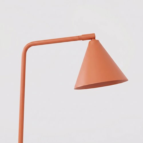 Lampa biurkowa ze stożkowym kloszem Nox 1xE14 ochra czerwona