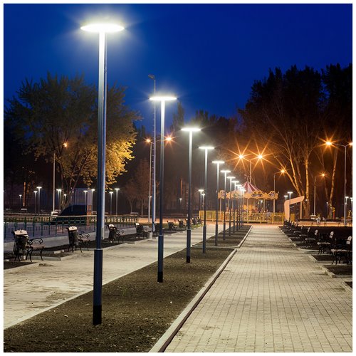 Latarnia parkowa solarna 25W 3200lm 4000K z czujnikiem
