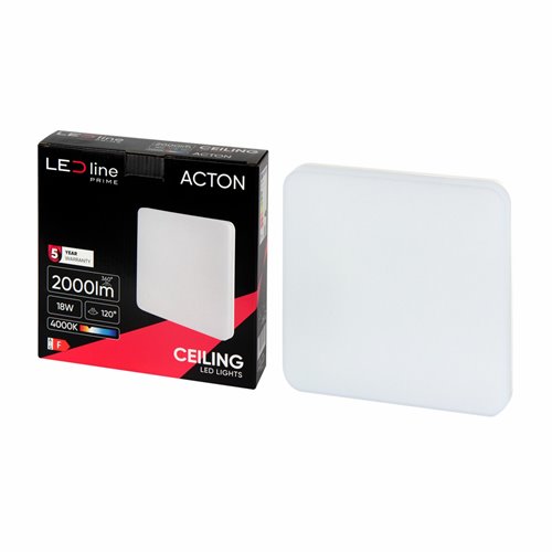 Plafon LED IP54 kwadrat Action 18W 2000lm 4000K