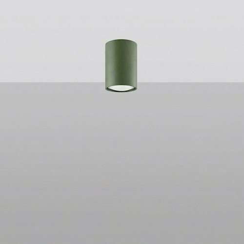Tuba sufitowa Lagos 10 cm 1xGU10 zielony oliwkowy
