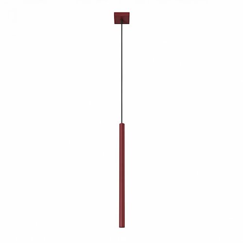 Lampa wisząca pojedyncza tuba Pastelo 1xG9 burgundowa