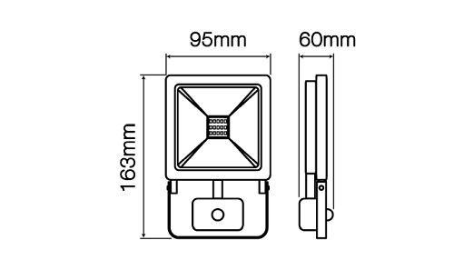 Naświetlacz LED Photon 10W z czujnikiem Barwa Zimna