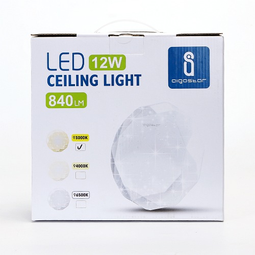 Plafon LED LIGHT05 12W diament z gwiazdami 3000K