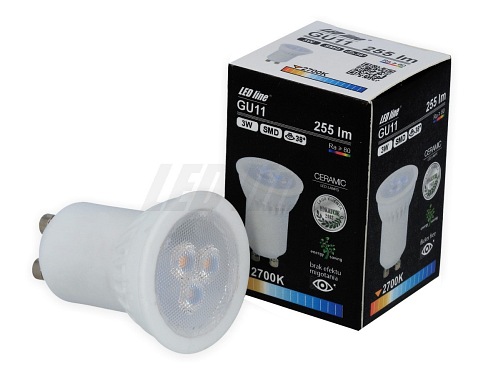 Żarówka MR11 / GU10  LED line 3W 230V 255lm 38° - biała ciepła