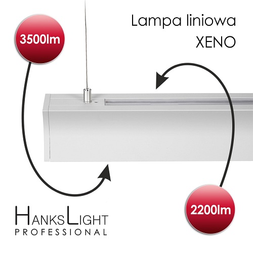 dwustronna oprawa liniowa led zwieszana xeno