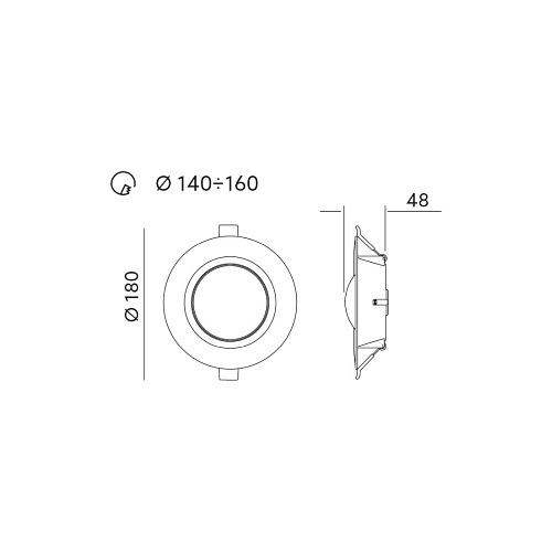 Panel LED podtynkowy Saturn 12W Premium Barwa Neutralna