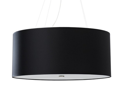 Lampa wisząca okrągła OTTO 60 cm czarna 5xE27