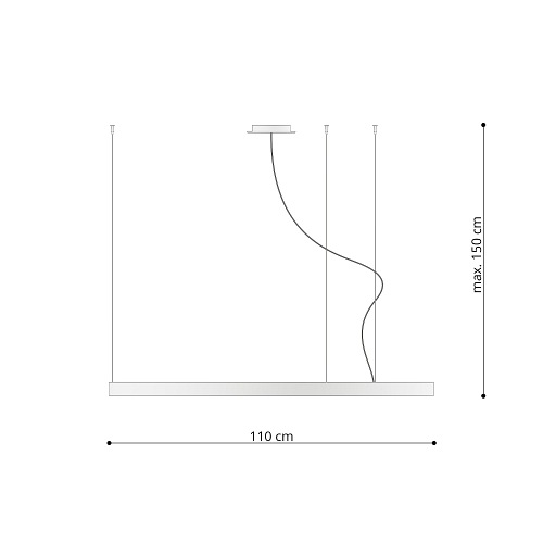 Żyrandol RIO 110 biały LED 4000K