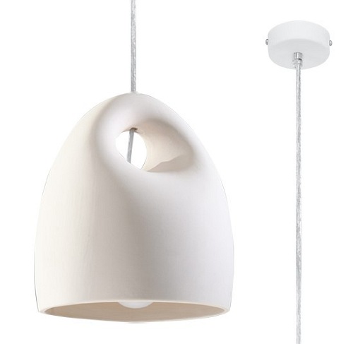 Lampa wisząca stylowa ceramiczna BUKANO 1xE27