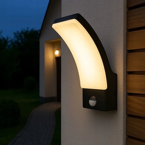 Kinkiet elewacyjny LED Gertha z czujnikiem ruchu 12W 4000K