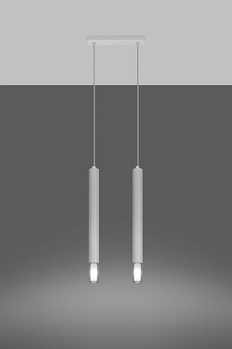 Lampa wisząca punktowa WEZYR 2 biała 2xG9