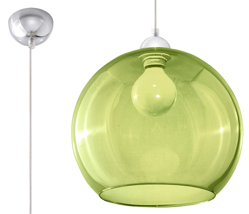 Lampa wisząca zielona kula BALL 1xE27