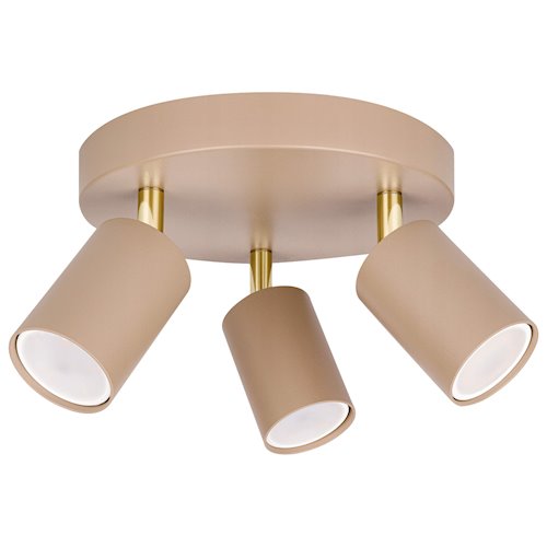 Lampa sufitowa okrągła z reflektorami 3xGU10 Bueno beżowa
