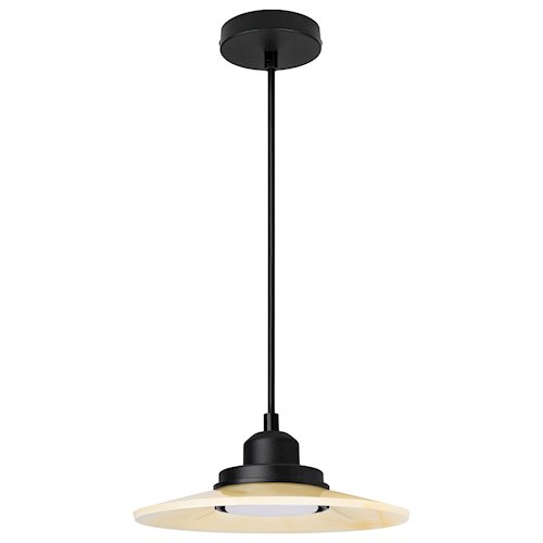 Lampa wisząca CIRVO GX53 okrągła czarna-akryl