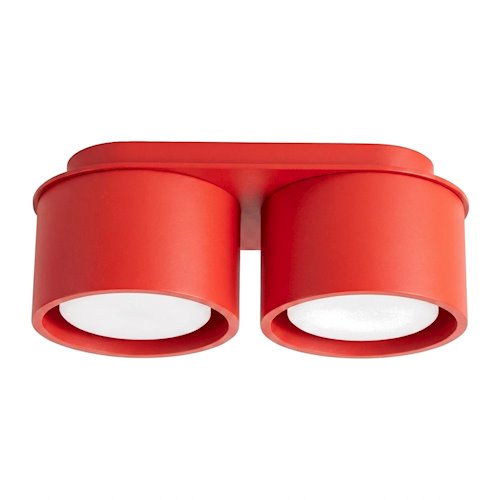Lampa sufitowa podwójna tuba Modo 2xGx53 czerwona