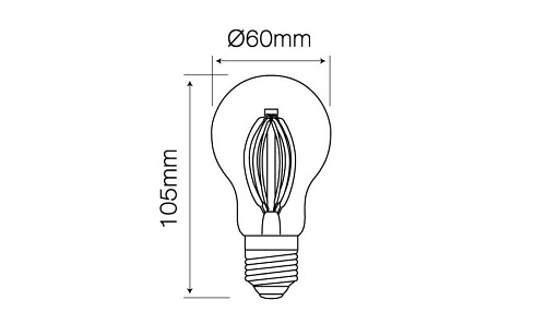 Żarówka LED E27 filament 