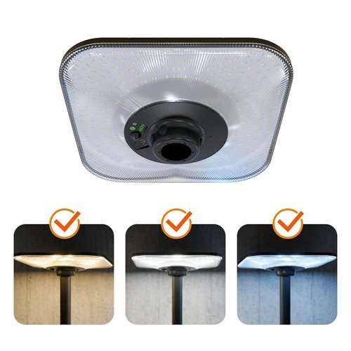 Lampa parkowa LED solarna Square 25W 3CCT z pilotem