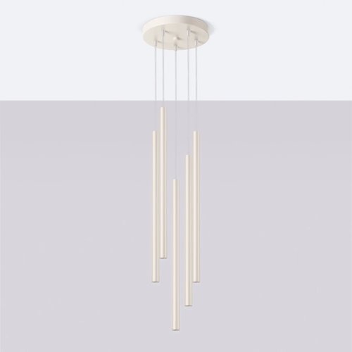Lampa wisząca 5-punktowa Pastelo 5xG9 okrągła beżowa