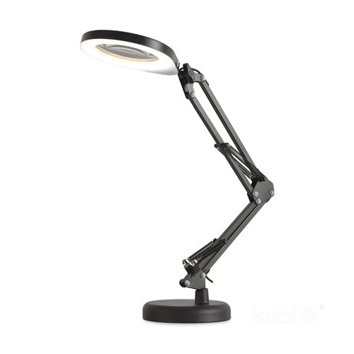 Lampka biurkowa LED Auriq z lupą 10W CCT czarna