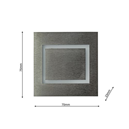 Oprawa schodowa DECO 230V srebrna Zimna 6500K