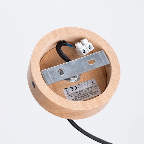 Lampa wisząca z okrągłym kloszem Fano 1xE27 czarna