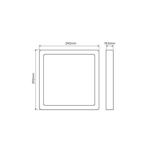 kwadratowy panel LED 12W easyfix dzienny