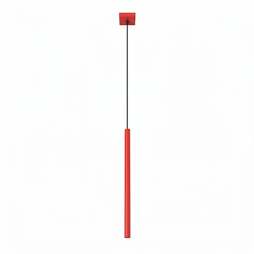 Lampa wisząca pojedyncza tuba Pastelo 1xG9 czerwona