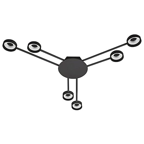 Żyrandol sufitowy Vecto 6xGX53 geometryczny czarny