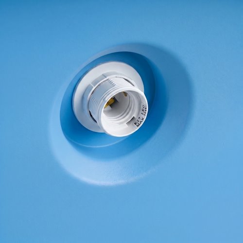 Lampa wisząca klasyczna Bilo 1xE27 błękitna