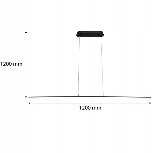 Lampa liniowa wisząca Carry 20W 120cm 4000K czarna